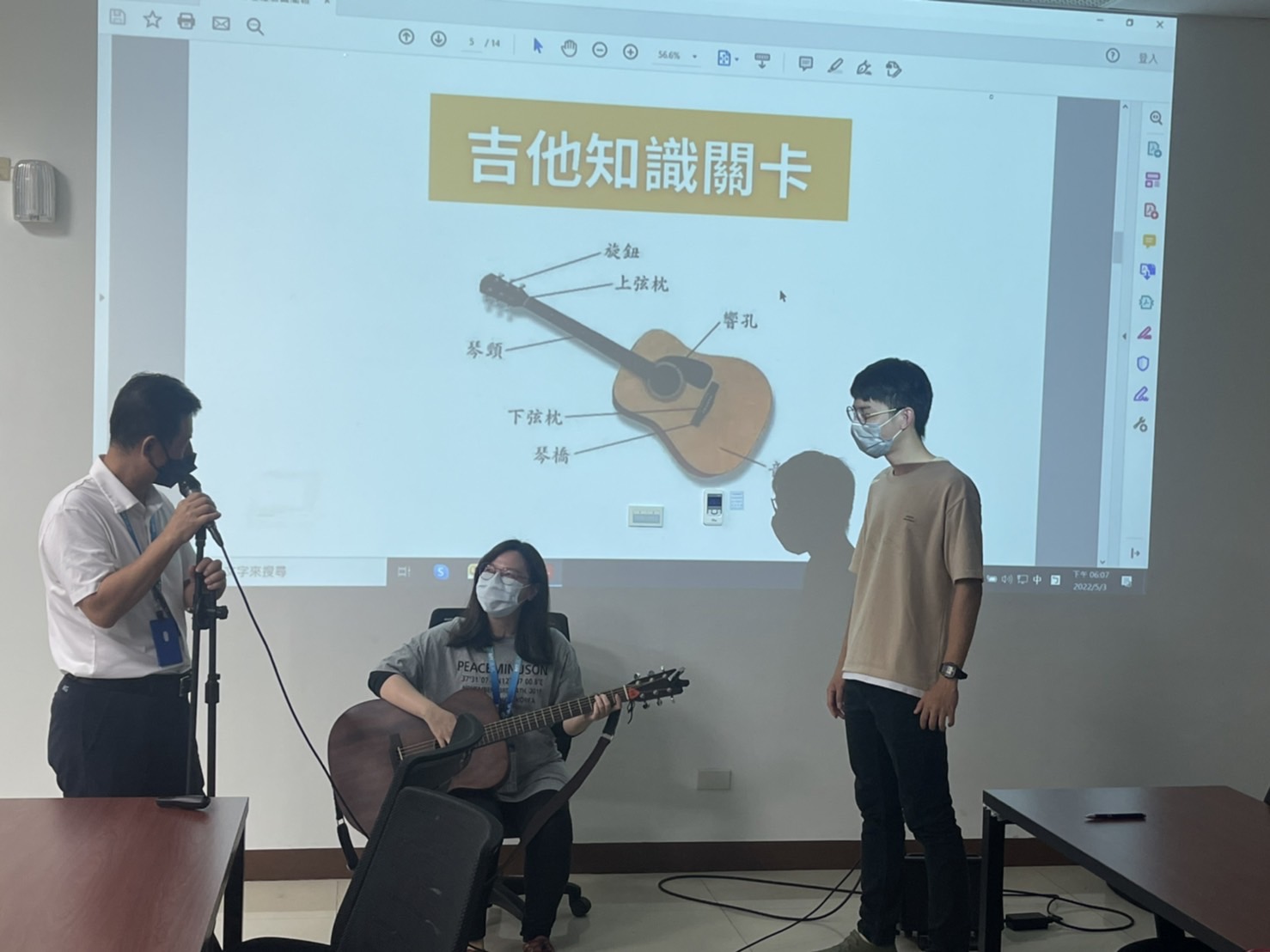 同仁參與吉他知識關卡 1